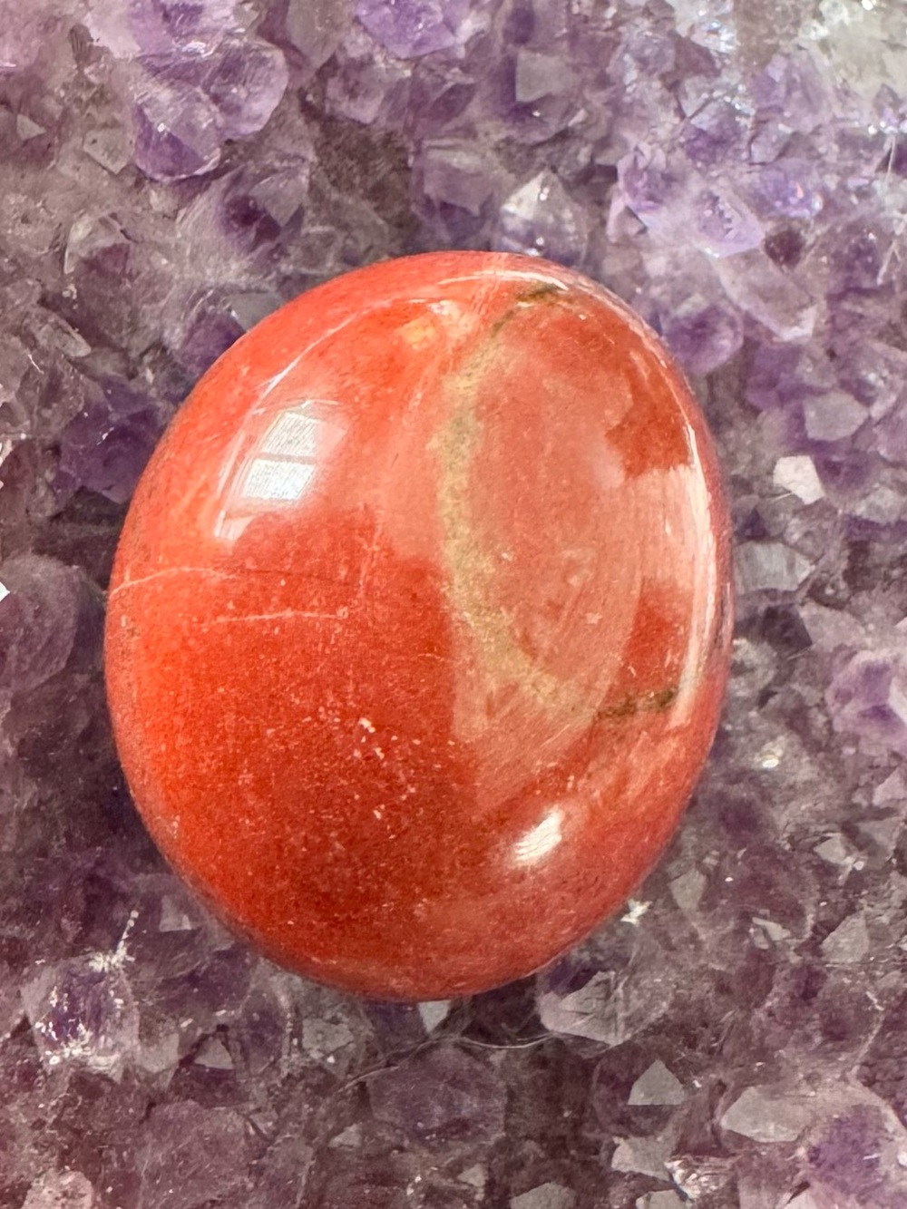 Natural Red Jasper Polished Palm Stone Healing Crystal Freeform
